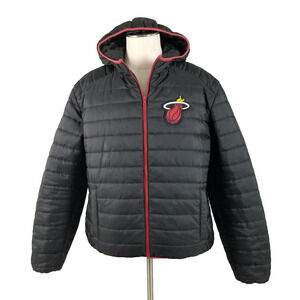 Miami Heat Jacket Mens XL NBA Basketball Puffer Hooded 2012 Eastern Champs